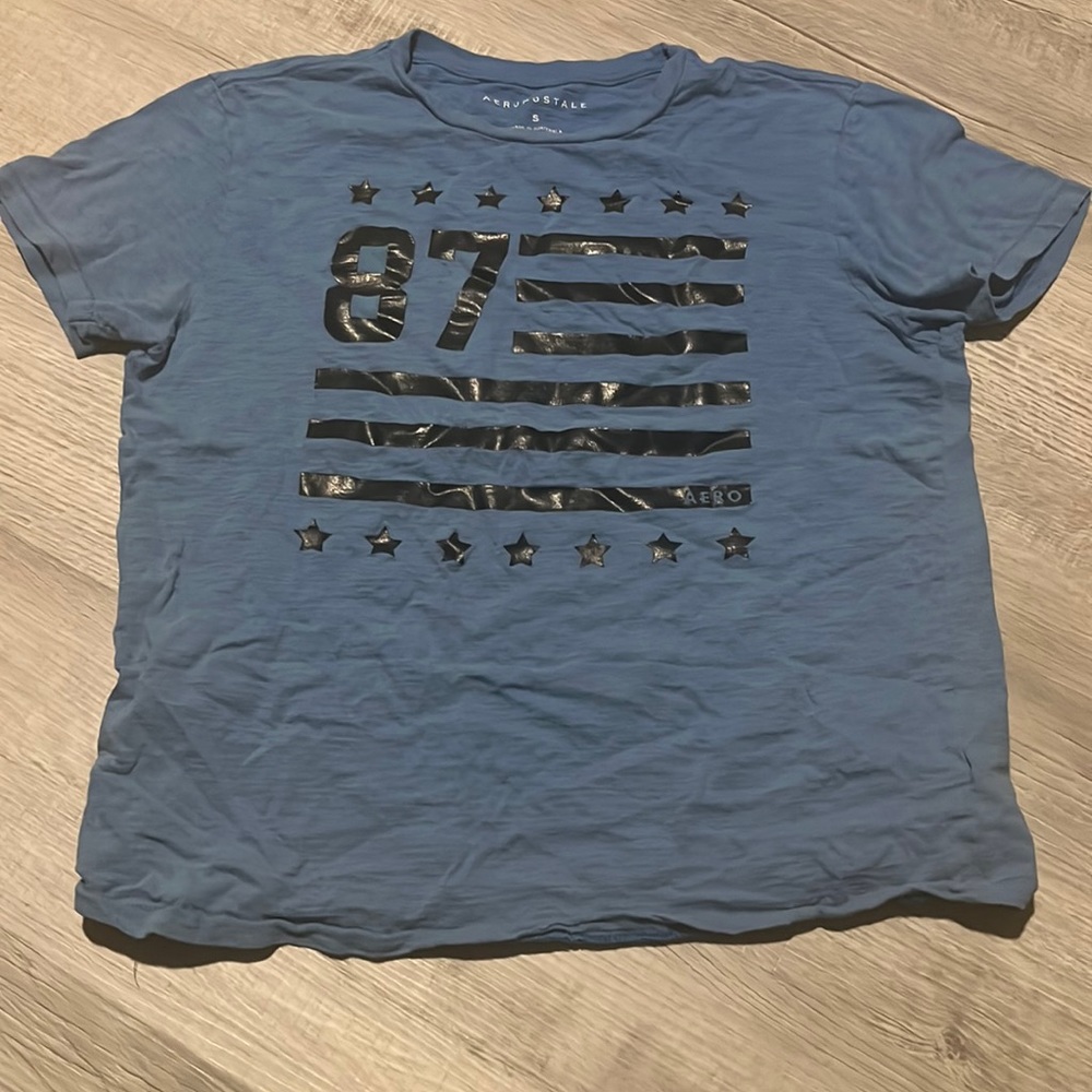 Aeropostale SMALL Boys Blue Shirt.